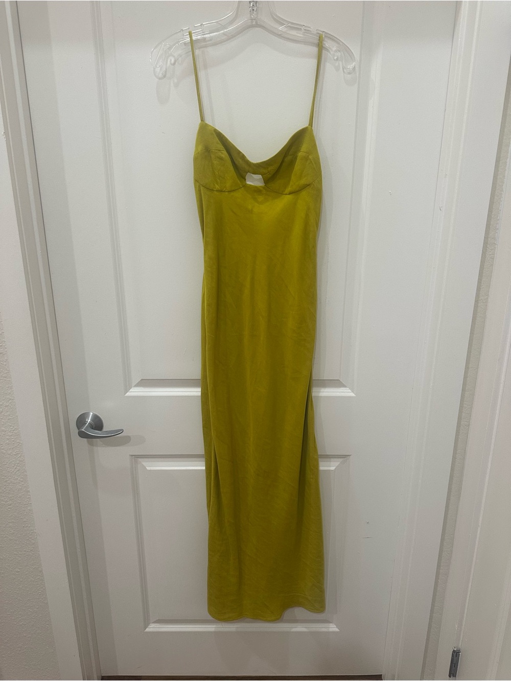 Zara Lime Green Linen Blend Midi Dress - Picture 7 of 10
